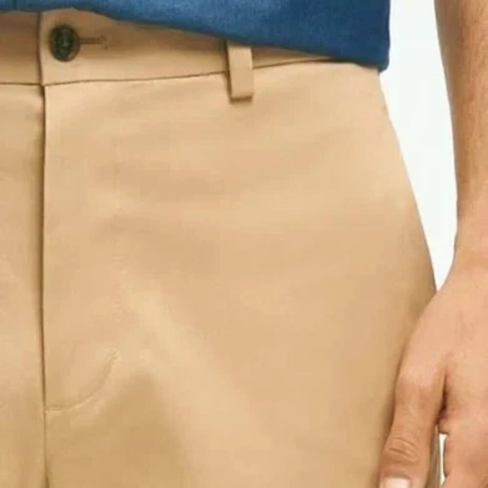Brooks Brothers Advantage Chino Hudson Pants Men's 36x31 Cotton Chino Dark Beige